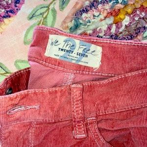 Free People Corduroy Coral Pants